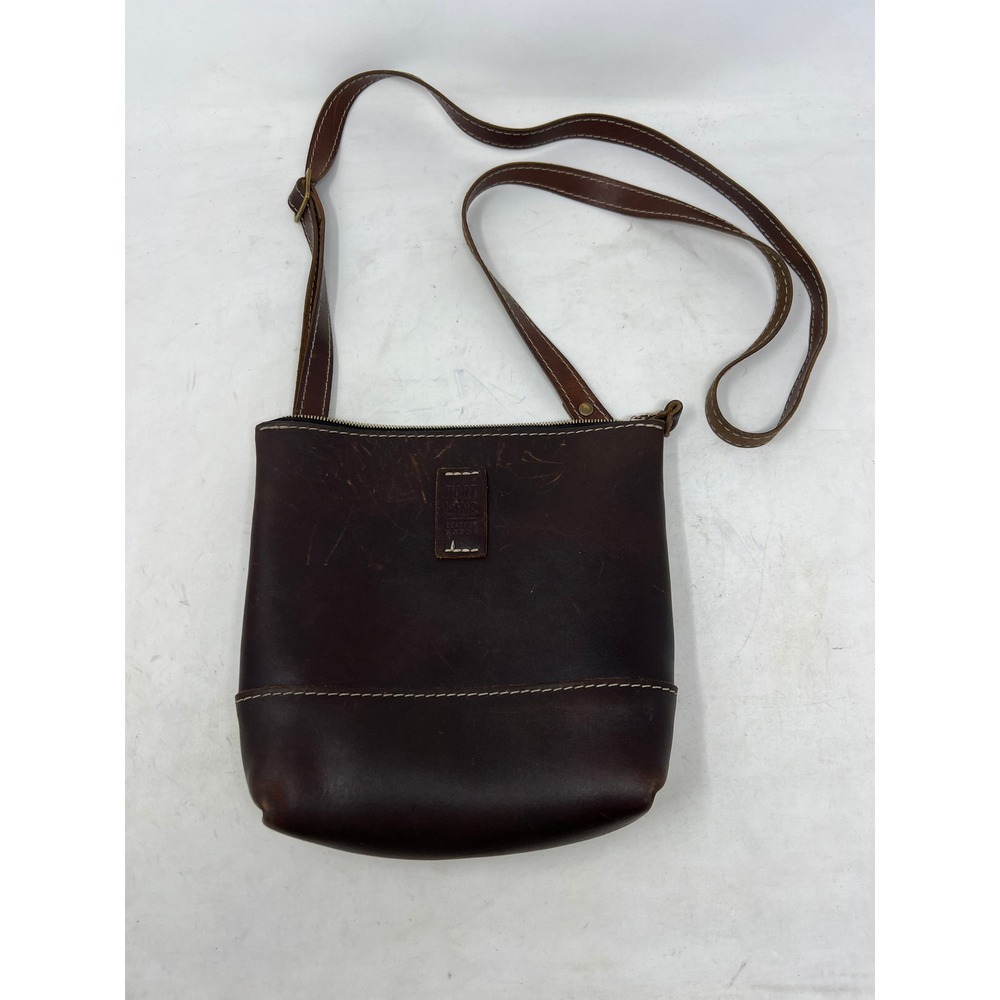 Portland Leather Hobo Crossbody Bag Purse Brown Zip‎ Closure Handmade Style